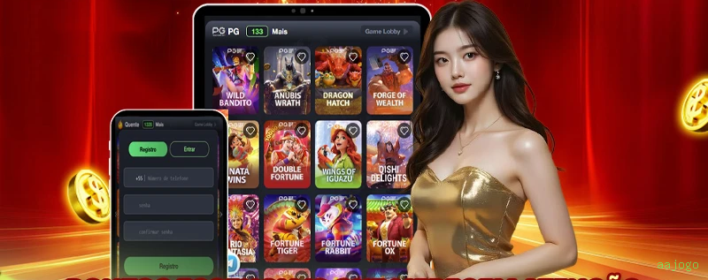 Aplicativo móvel aajogo para iOS e Android